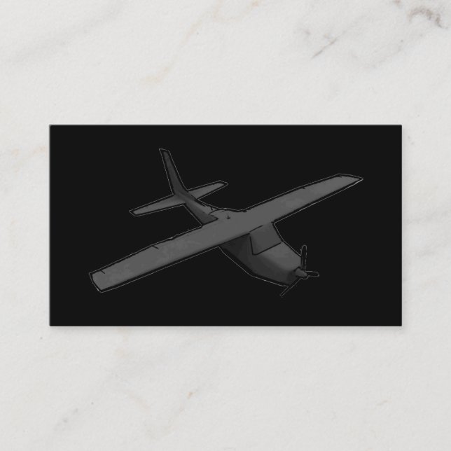 Simple gray black propeller plane custom cards (Front)