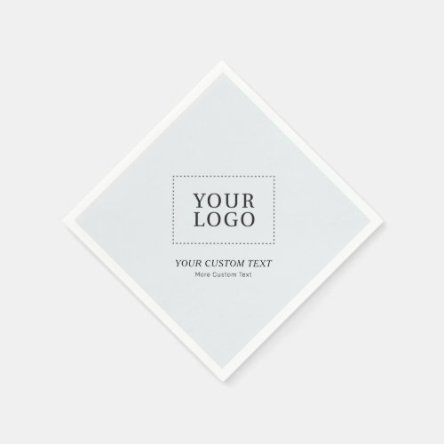 Simple Gray Brand Custom Business Logo Promotional Napkins