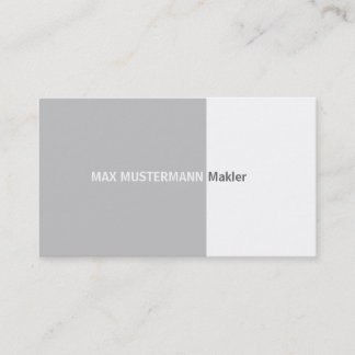 simple gray business card