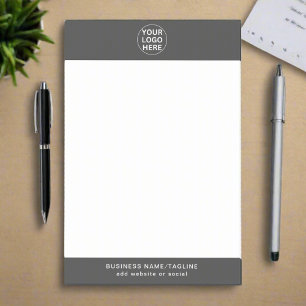 Simple Gray Business Logo Promotional Branded Post-it Notes