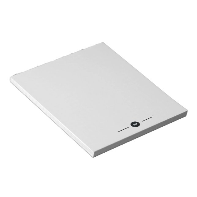 Simple Gray Company Logo  Notepad (Angled)