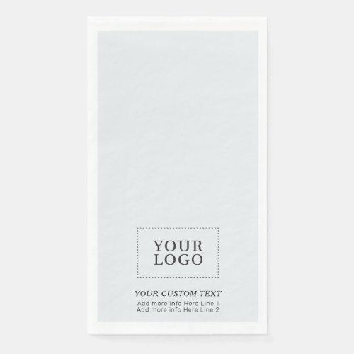 Simple Gray Custom Business Logo Promotional Paper Guest Towels