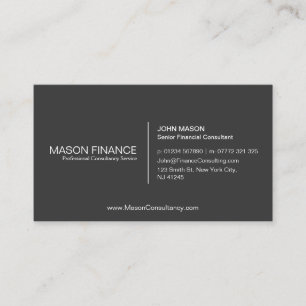 Simple Gray Customizable Business Card Template
