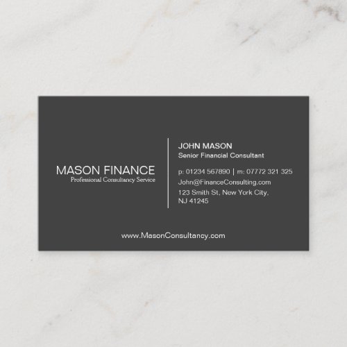 Simple Gray Customizable Business Card Template