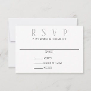Simple Gray Design - RSVP Invitation