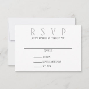 Simple Gray Design - RSVP Invitation