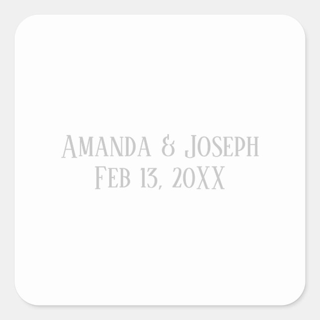 Simple Gray Design - Square Sticker (Front)