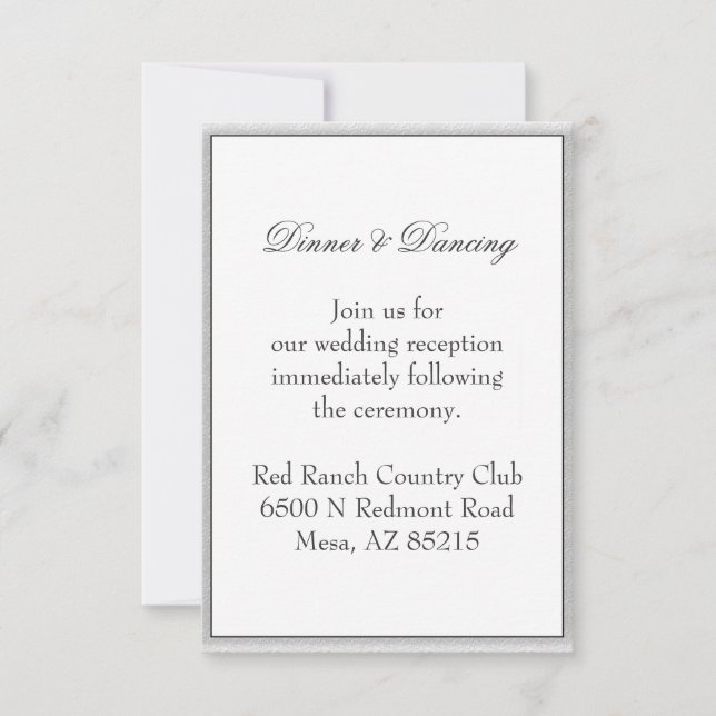 Simple Gray Eco Friendly Wedding Enclosure Invitation (Front)