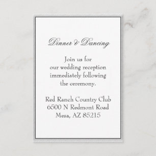 Simple Gray Eco Friendly Wedding Enclosure Invitation