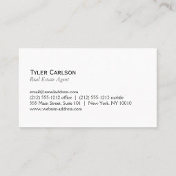 Simple (gray) / House Logo Business Card | Zazzle