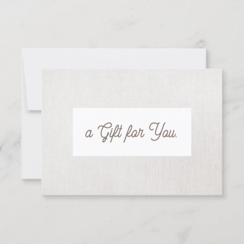 Simple Gray Linen image Gift Certificate