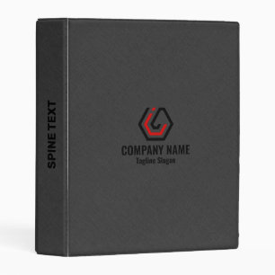 Simple Gray Linen & Stand in logo Mini Binder