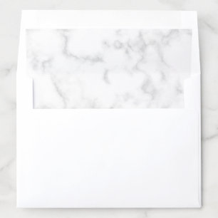 Simple Gray Marble Modern Wedding Envelope Liner