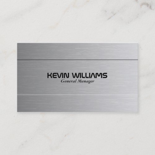 Simple Gray Metallic Texture Print Business Card