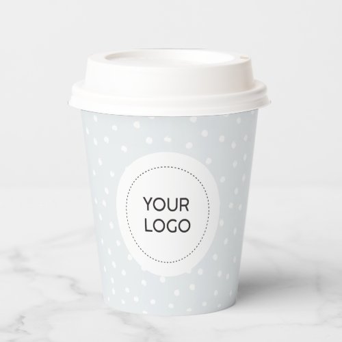 Simple Gray Minimal Business Logo Custom Paper Cup