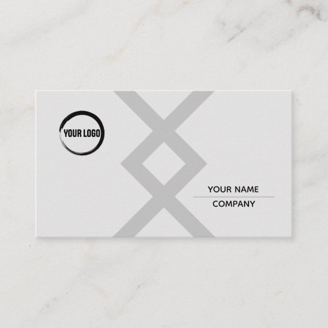 Simple gray minimalistic bussiness card design (Front)