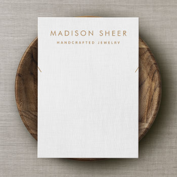 Simple Gray  Modern Necklace Bracelet Display Busi Business Card by sm_business_cards at Zazzle
