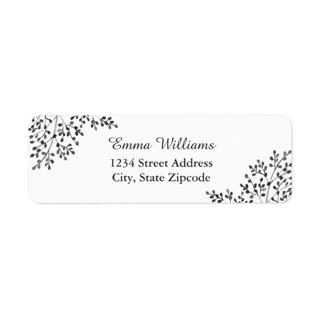 Simple Gray Nature Address Labels (Front)