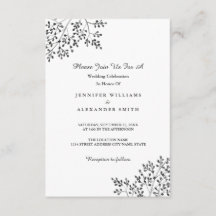 Simple Gray Nature Wedding Invitations