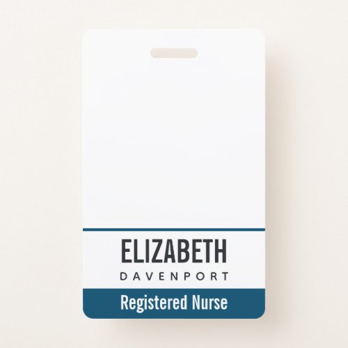 Simple Gray Nursing Stethoscope Badge