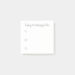 Simple Gray On White Gratitude Post-it Notes