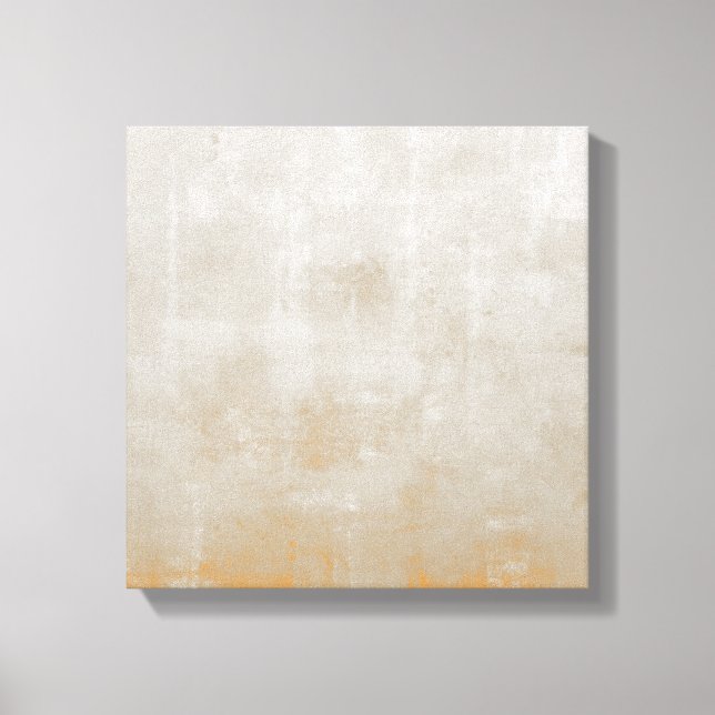 Simple Gray Orange rustic abstract Canvas Print (Front)