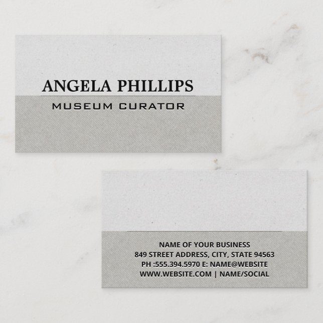 Simple Gray Pattern Business Card (Front/Back)