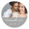Simple Gray Photo Save the Date Wedding Sticker