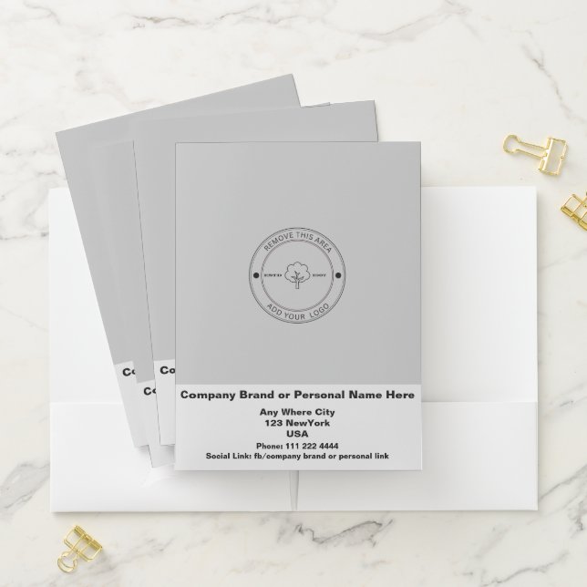 Simple Gray Pocket Folder (In Situ)