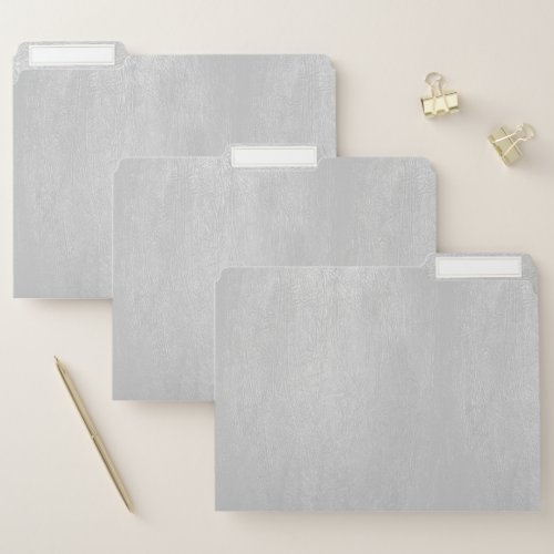 Simple Gray Vintage Faux Leather File Folder