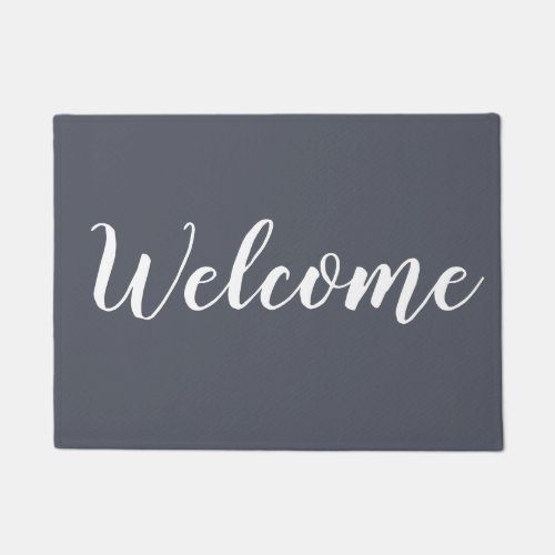 Simple Gray Welcome Doormat