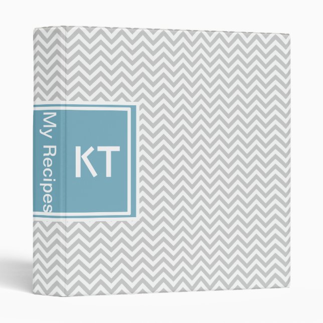 Simple Gray ZigZag Binder (Front/Spine)