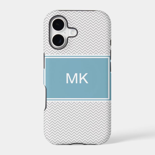 Simple Gray ZigZag Iphone Case (Back)