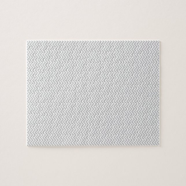 Simple Gray ZigZag Jigsaw Puzzle (Horizontal)