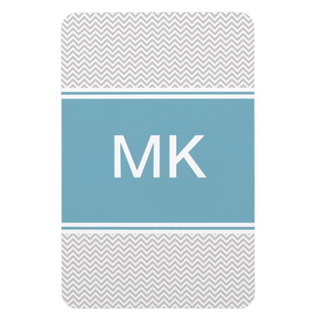 Simple Gray ZigZag Magnet (Vertical)