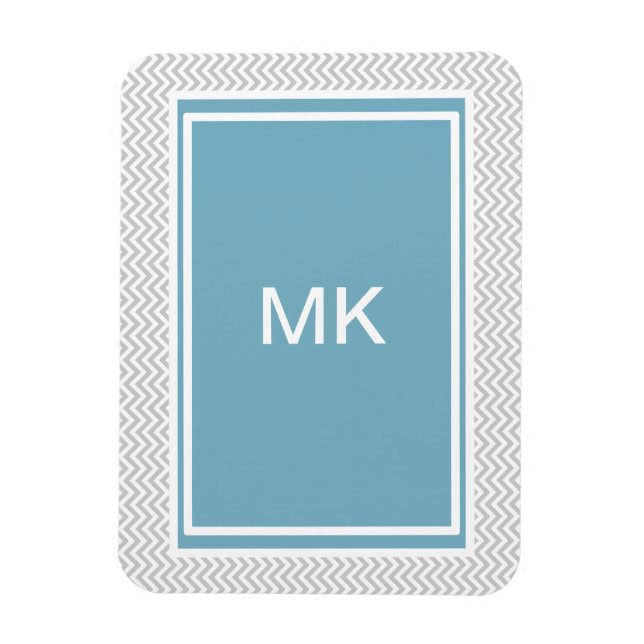 Simple Gray ZigZag Magnet (Vertical)