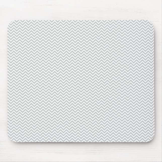 Simple Gray ZigZag Mouse Pad (Front)