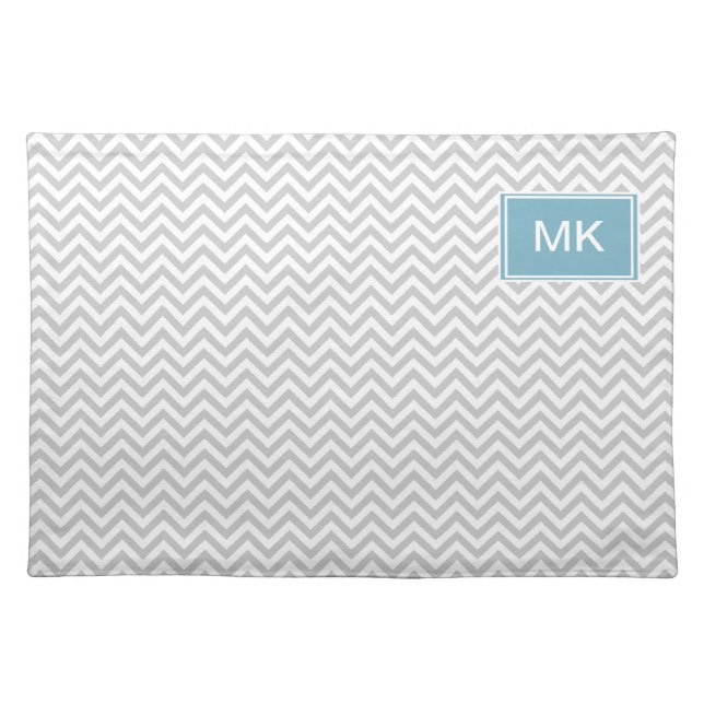 Simple Gray ZigZag Placemat (Front)