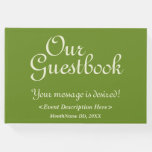 [ Thumbnail: Simple Green and Beige Generic Event Guestbook ]