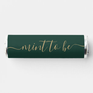 Simple Green and Gold "Mint to Be" Favor Label