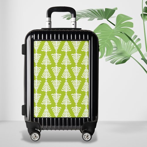 Simple Green And White Christmas Tree Holiday Luggage