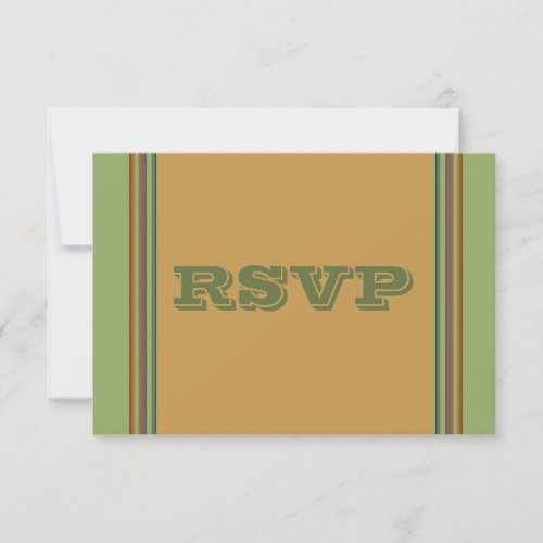Simple green biege RSVP