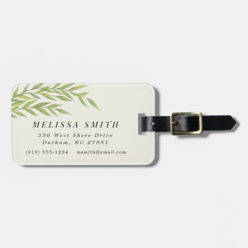 Simple Green Branch Luggage Tag