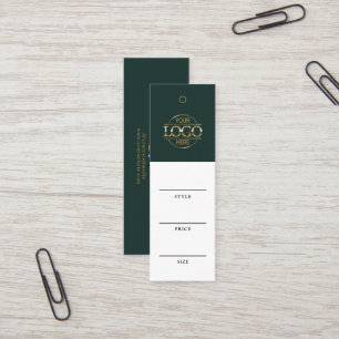 Simple Green Business Logo Clothing Price Hang Tag