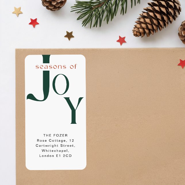 Simple Green Christmas Holiday Return Address Label (Creator Uploaded)
