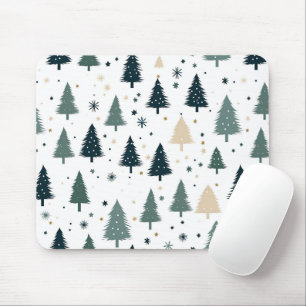 Simple Green Christmas Tree Mouse Pad