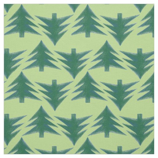 Simple Green Christmas Tree Pattern Unisex Natural Fabric