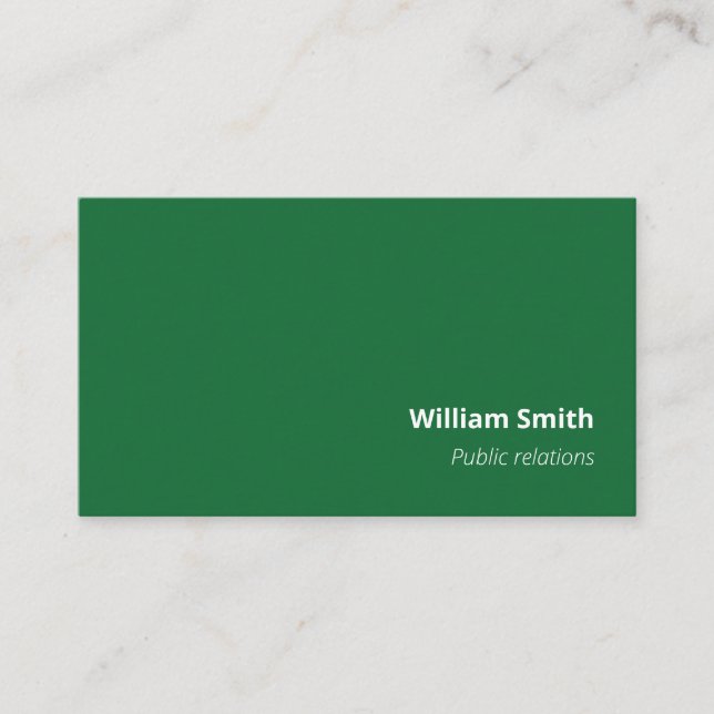 Simple Green Clean Classic Business Card (Front)