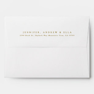 Simple Green Eucalyptus Inside Gold Text Envelope