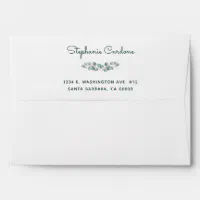 A7 Simple Eucalyptus & Calligraphy 5x7 Wedding Envelope